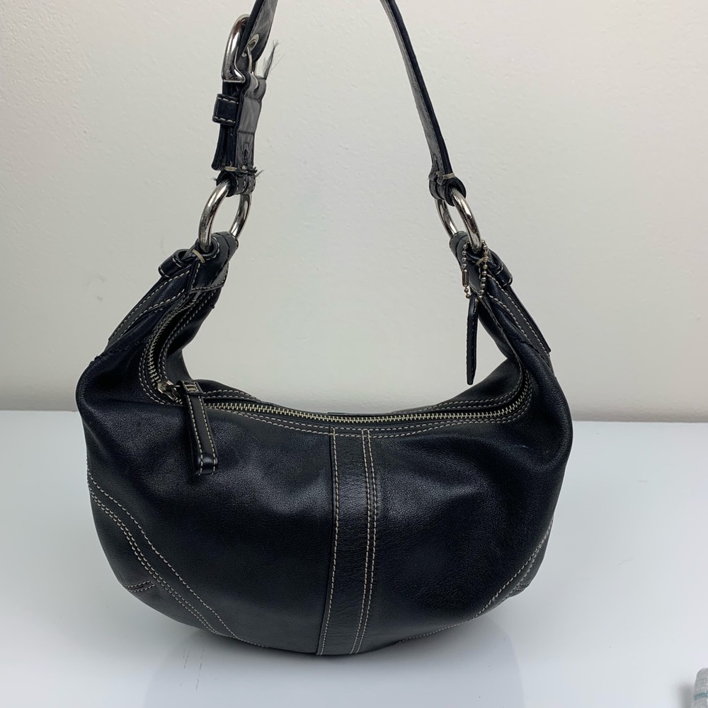 Coach Leather | Black Hobo Purse